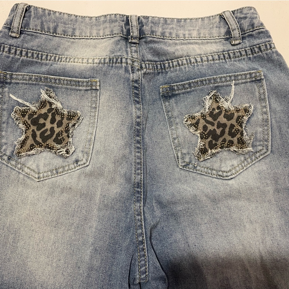 Wide Leg Distressed Women's Jeans